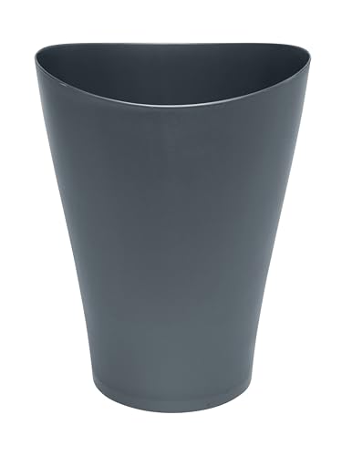 Rubbermaid Spa Works Vanity Wastebasket Home/Bathroom/Office Use Small 2.25 Gallon Plastic Gunmetal Blue Home/Kitchen/Garage/Apartment/Office