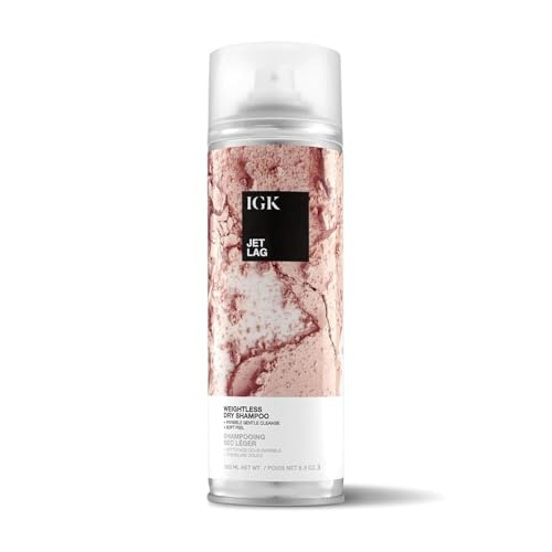 IGK Jet Lag Invisible Dry Shampoo Spray, No White Residue, 6.3 Oz