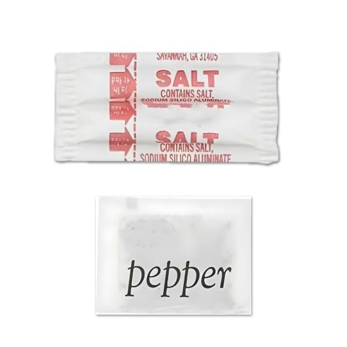 Perfectware PWsalt500Pepper500-1000CT Salt and Pepper Packets -500 Each- (1,000 Total Packets)