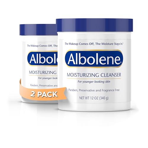 Albolene Moisturizing Cleanser & Makeup Remover Balm - Fragrance-Free Facial Cream for Cleansing & Hydration - Multi-Use Skincare for All Skin Types - No Harsh Chemicals - 12 oz - Pack of 2