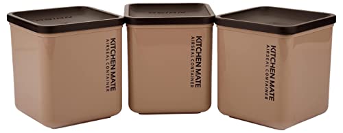 Asian Plastowares - Airtight Rectangular Storage Containers | Set of 3 | 1300ml each | Storage Container for Kitchen | Ideal for dry fruits, chocolate