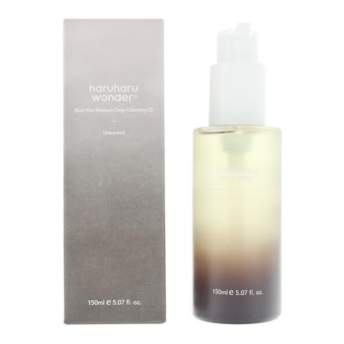 HARUHARU wonder Black Rice Moisture Cleansing Oil, 5.1 fl oz, Double Cleansing, Daily Makeup remover, Pore Oil Cleanser, Korean Skincare for sensitive, normal and Oily Skin