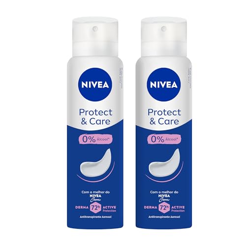 NIVEA Desodorante Aerossol Protect & Care 150 ml – Kit com 2 Unidades