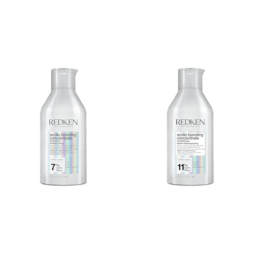 Redken Bonding Shampoo & Conditioner Set for Damaged Hair | Acidic Bonding Concentrate | Sulfate-Free | Repairs Bleached or Color-Treated Hair | For All Hair Types | 10.1 Fl Oz