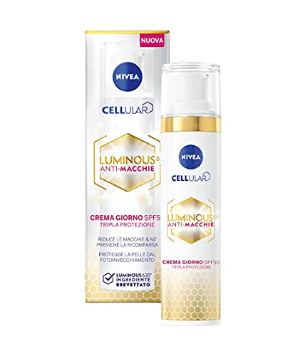 (-12%) NIVEA Luminous630 Anti-Flecken-UV-Flüssigkeit Tägliche Gesichtscreme LSF 50, 40 ml, Anti-Flecken-Gesicht gegen Lichtalterung mit Hyaluronsäure, patentiertem Thiamidol und UVA-/UVB-Filtern