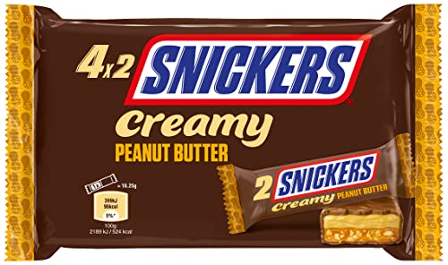 (-13%) Snickers Creamy Peanut Butter Schokolade Erdnussbutter Riegel, 4x36,5g