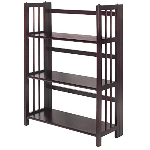 Casual Home 3-Shelf Folding Stackable Bookcase Convenience Affordable, space-saving bookshelf that