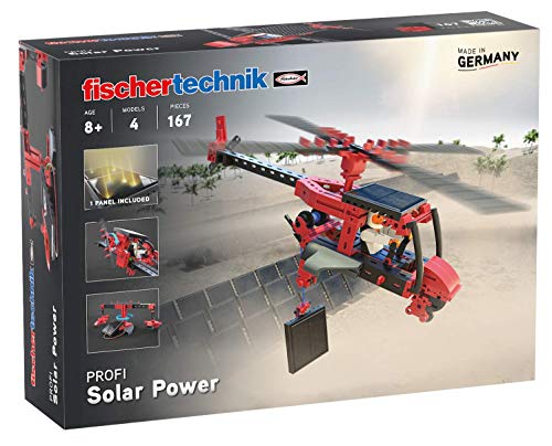 (-17%) fischertechnik 559882 PROFI Solar Power – Bausatz für Kinder ab 8 Jahren, Experimentierkasten zum Thema Sonnenenergie, inkl. Solarmodul & Solarmotor, Rot