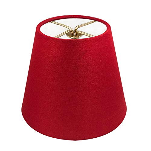 Royal Designs, Inc. Clip On Chandelier Shade CS-1103-6RED, Red Fabric, 4 x 6 x 5.5