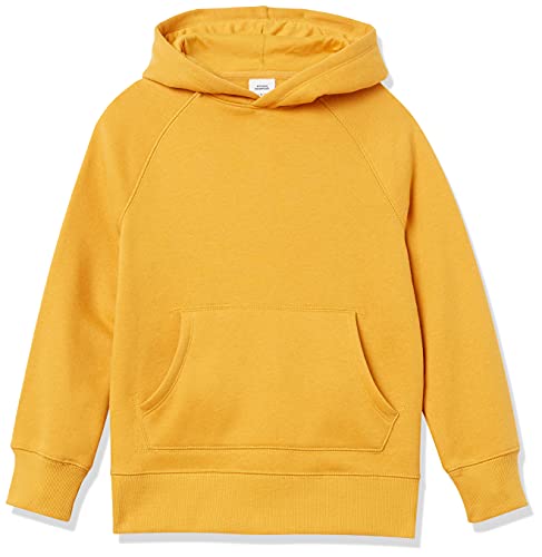 Amazon Essentials Boys' Fleece Pullover Hoodie Sweatshirts, Golden Yellow, X-Small