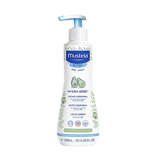 Mustela Hydra Bebê 300ml - Hidratante Infantil Corpo e Rosto - Feito com 97% de Ingredientes de Origem Natural e Hipoale...
