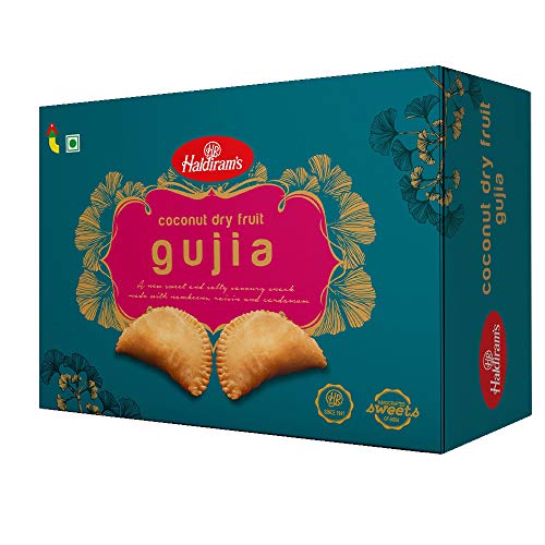 Haldiram's Coconut Dry Fruit Gujia 400g | Gujiya Sweets | Indian Mithai Festive Sweet Gift Box | Mithai for All Occasion- Holi Special