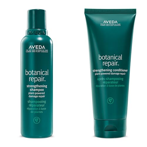 Aveda Botanical Repair Strengthening Shampoo & Conditioner Gift Set | Strengthens & Repairs Damaged Hair | Helps Prevent Breakage | Bond-Building | Silicone Free | Includes 2 Full Size Products