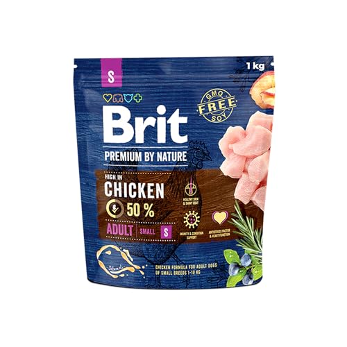 🔥 STARKER PREIS (-33%) Brit Premium Adult S Trockenfutter für Hunde Kleiner Rassen, 1 kg