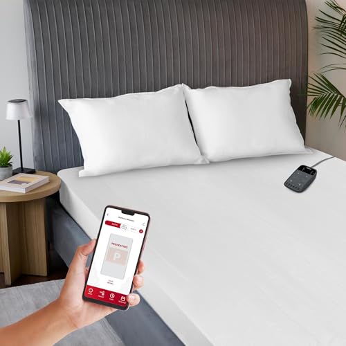 Sunbeam Polyester Wi-Fi Connected Mattress Pad Smart Pad This heated pad gives you the option of