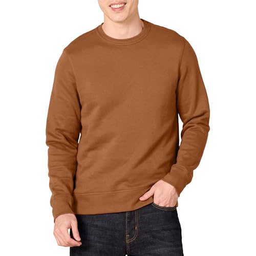 Amazon Essentials Men's Fleece Crewneck Sweatshirt - Toffee Brown, X-Large (Available in Big & Tall Sizes)