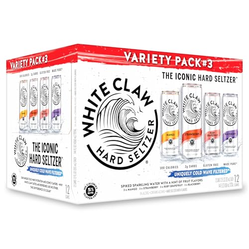 White Claw Hard Seltzer Variety Pack #3, 12-pk, 12 fl oz