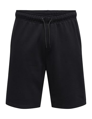 🔥 STARKER PREIS (-31%) Only & Sons Herren Sweatshorts Bermuda ONSCeres Kurze Sweathose 22019490 Black S