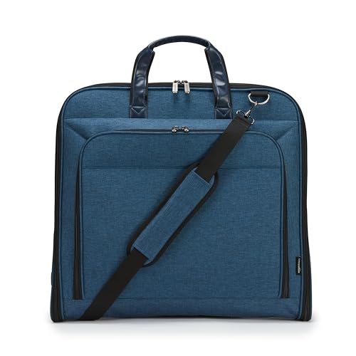 Amazon Basics Carry-On Hanging Travel Garment Bag with Shoe Compartment, Navy Blue