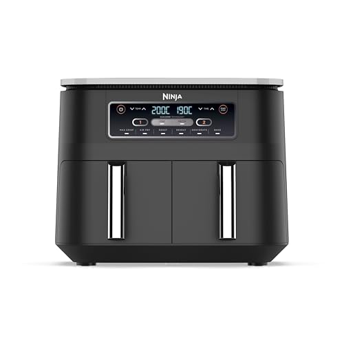 Ninja Foodi Dual Zone Air Fryer, 2 Basket Airfryer, 7.6L XL Large Drawer Capacity