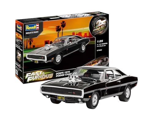 (-26%) Revell Modellbausatz Dominics 1970 Dodge Charger I 1:24 I The Fast and The Furious I Detaillierte Nachbildung für Einsteiger I Unlackiert, vielseitig einsetzbar