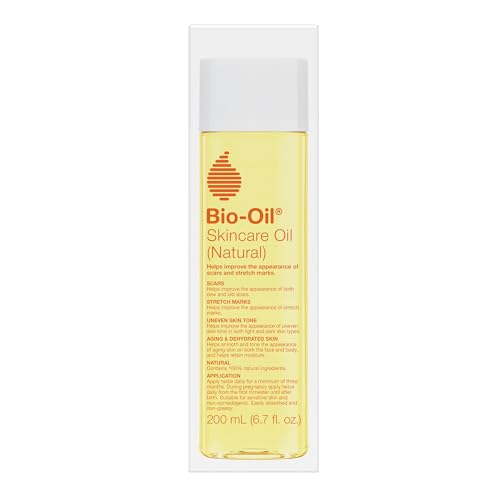 Bio-Oil Natural Skincare Oil, Serum for Scars and Stretch Marks, Face and Body Moisturizer for Dry Skin, Hair Oil, For All Skin Types, 6.7 Oz