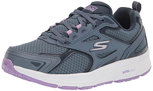 Skechers Women's Go Run Consistent Sneaker, Blue/Purple, 8.5 Wide