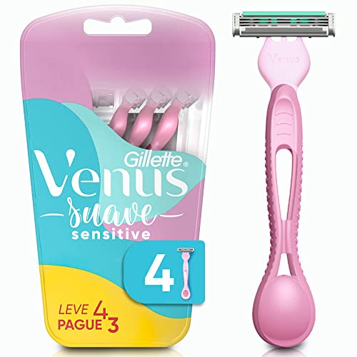 Aparelho de Depilação Gillette Venus Descartável, 4 Unidades | Suave Sensitive