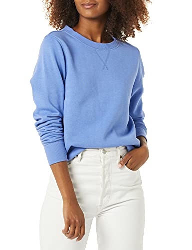 Amazon Essentials Women's Fleece Crewneck Pullover Sweatshirt (Available in Plus Size), Blue, Large