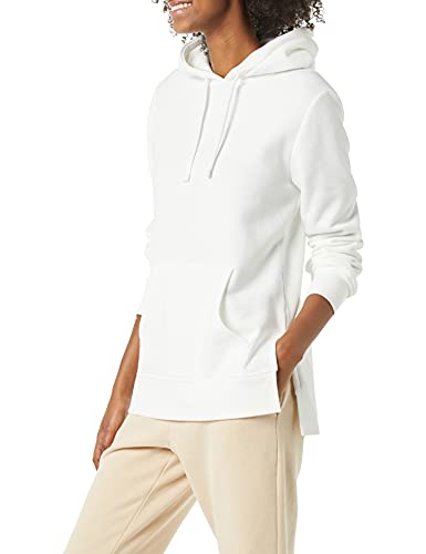 Amazon Essentials Women's Fleece Hooded Tunic Sweatshirt, Ivory, X-Large