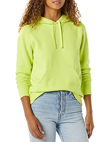 Amazon Essentials Women's Regular-Fit Fleece Pullover Hoodie (Available in Plus Size), Lime Green, Medium