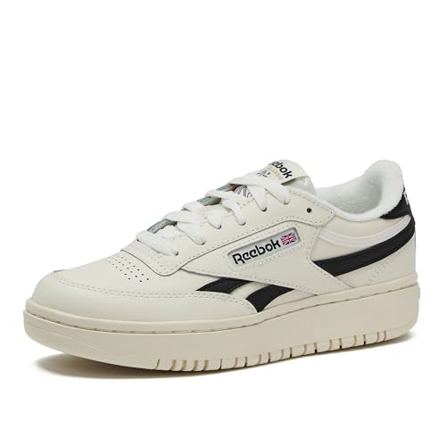 Reebok Women's Club C Double Revenge Platform Sneaker, Chalk/Core Black, 8.5 US