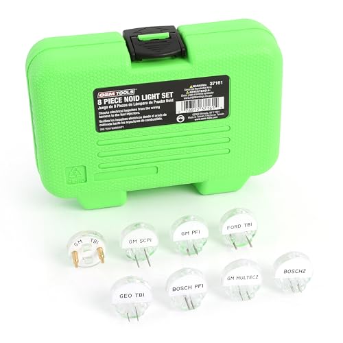 OEMTOOLS 37161 Noid Light Set, 8-Piece, Diagnose Issues in Any Automobile’s Ignition or Fuel Injection Systems, Work with Nearly Every Modern Car, Mechanics’ Tools, Come with Carrying Case