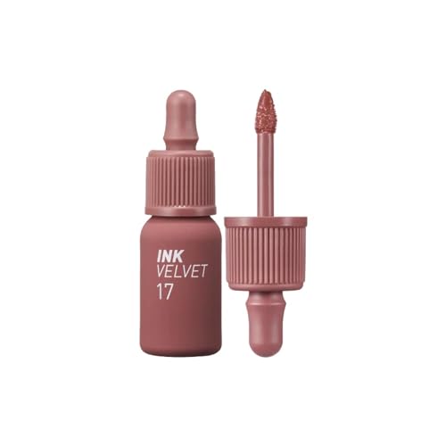 Peripera Ink the Velvet Lip Tint - High Pigment Color, Longwear, Weightless, Not Animal Tested, Gluten-Free, Paraben-Free (017 ROSY NUDE)