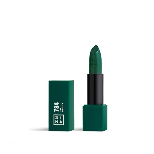 3INA MAKEUP - The Lipstick 734- Green Lipstick with Vitamin E & Shea Butter - Long Lasting Matte Creamy Lip Colour