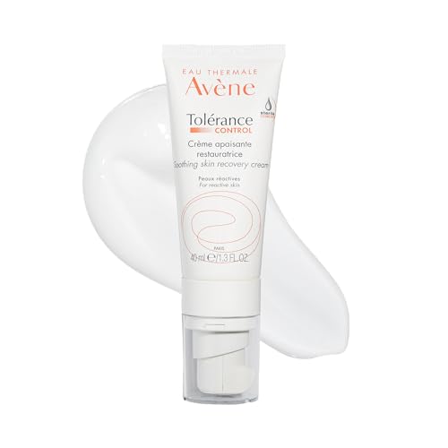 Avène Tolerance Control Soothing Skin Recovery Cream, for Hypersensitive Dry Skin, Restores Skin Barrier, Calms sensations of skin discomfort, Sterile Pump, Face Moisturizer, Fragrance-Free 1.3 Fl Oz