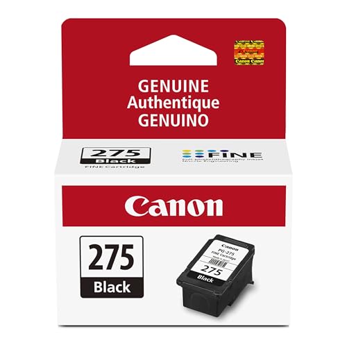 Canon PG-275 Genuine Black Ink Cartridge, Compatible with TS3520/3522, TR4720/4722, TS3720/3722