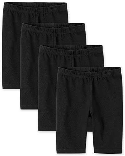 The Children's Place Girls Mix and Match Bike Shorts, Black 4 Pack, X-Large