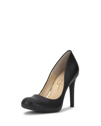 Jessica Simpson Women's Calie Pump, Black Sleek, 12