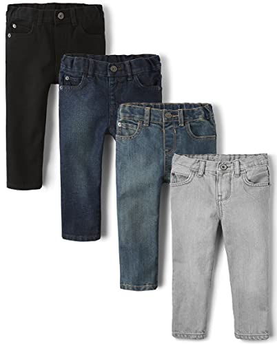 The Children's PlaceBaby Boysand Toddler Multipack Basic Skinny JeansTide Pool/Black/Deep Blue/Dove Gray 4-Pack4T