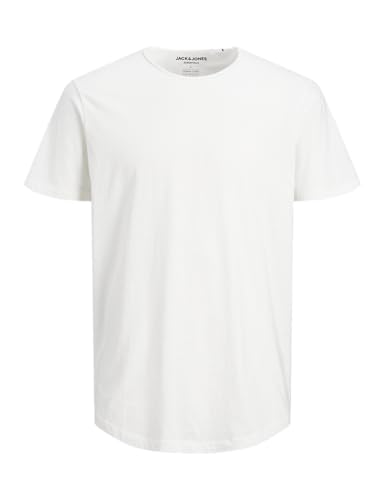 🔥 STARKER PREIS (-49%) JACK&JONES Basic T-Shirt Rundhals Kurzarm Jersey Baumwolle Shirt Regular Fit JJEBASHER, Cloud Dancer,M