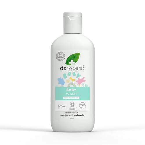 Dr Organic Calendula Baby Wash, Fragrance Free, Gentle Cleansing, Sensitive Skin, Natural, Vegan, Cruelty-Free, Paraben & SLS-Free, Organic, 250ml