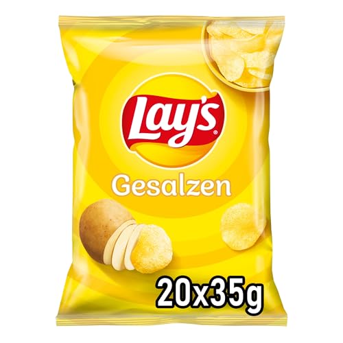 (-24%) Lays Gesalzen - Knusprig gesalzene Kartoffelchips für eine gelungene Party - 20 x 35g