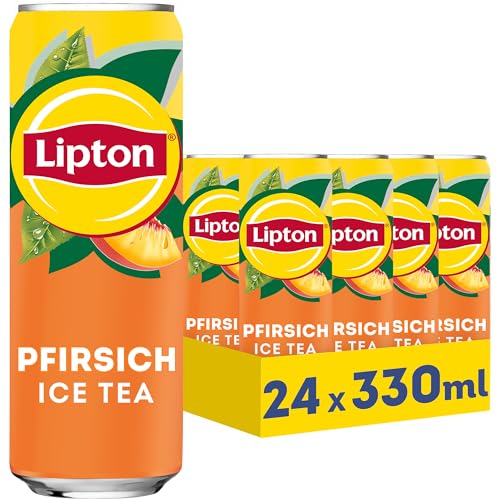 🔥 STARKER PREIS (-29%) LIPTON ICE TEA Peach, Ice Tea mit Pfirsich Geschmack, Einweg (24 x 0.33 L) (Verpackungsdesign kann abweichen)