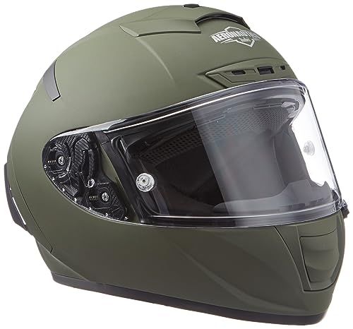 Steelbird Hi-Gn SA-2 AERONAUTICS MATT B.GREEN WITH PLAIN VISOR 580MM