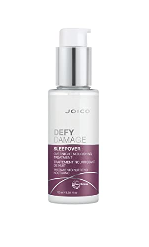 Joico Defy Damage Sleepover Overnight Nourishing Treatment | Instantly Softens & Smooths | Strengthen Bonds | Reduce Breakage & Split Ends | No Rinse Formula | With Arginine & Keratin | 3.38 oz