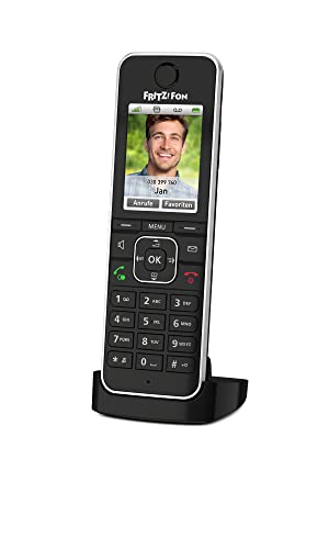 FRITZ!Fon C6 Black | DECT-Komforttelefon | HD-Telefonie mit Farbdisplay, schwarz, International