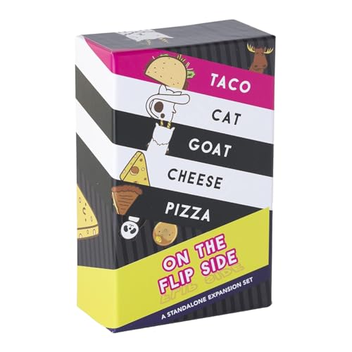 Taco Cat Goat Cheese Pizza On The Flip Side Entertaining Standalone Expansion Game for Family Game Night | Easy to Play 15 Minute Rounds | Fun for Kids, Teens, Adults, and Families | 2-8 Players