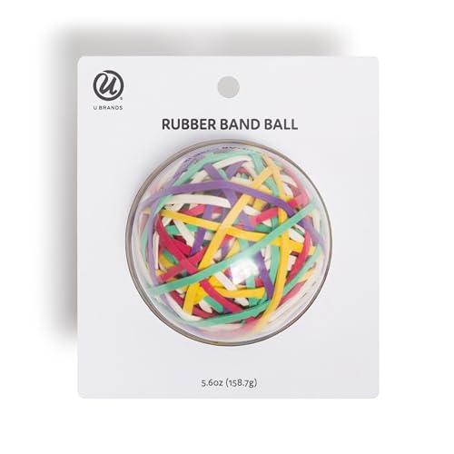 U Brands Ball Of Rubber Bands, Assorted Colors