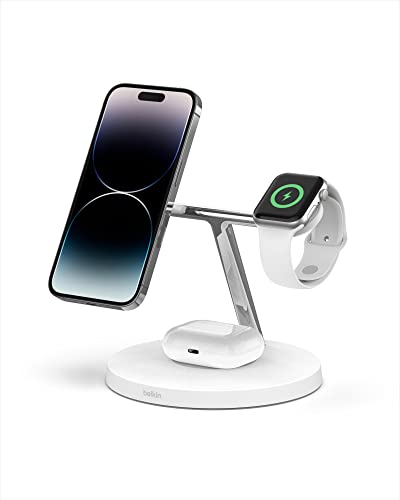 Belkin MagSafe 3-in-1 Wireless Charging Stand 15W for iPhone, Watch & AirPods